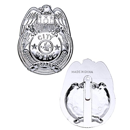 Amakando Polizeiabzeichen Polizei Erkennungsmarke Silber Polizeimarke Anstecker Police Badge Scherzartikel Dienstmarke Polizisten Marke Accessoire Amakando Polizeiabzeichen Polizei Erkennungsmarke Silber Polizeimarke Anstecker Police Badge Scherzartikel Dienstmarke Polizisten Marke Accessoire von Amakando