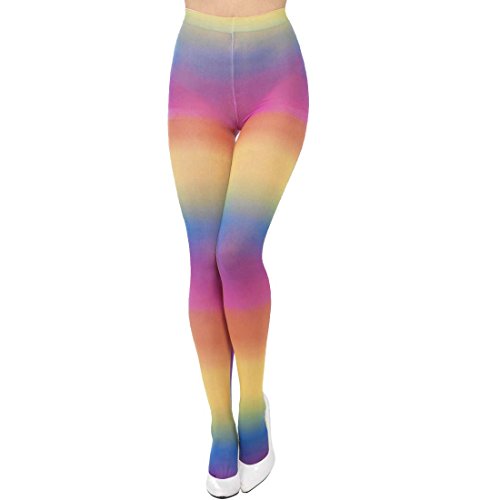Amakando Regenbogenstrumpfhose Blickdichte Strumpfhose bunt 80er Jahre Tights Damenstrumpfhose Rainbow Pants Faschingskostüm Clown Leggings Amakando Regenbogenstrumpfhose Blickdichte Strumpfhose bunt 80er Jahre Tights Damenstrumpfhose Rainbow Pants Faschingskostüm Clown Leggings von Amakando