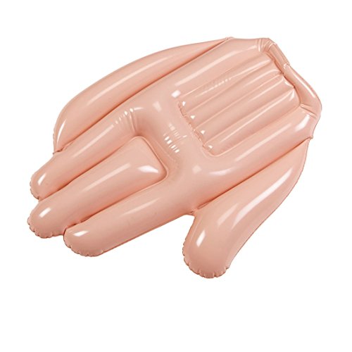 Amakando Riesenhand Jumbo Fanhand aufblasbar 50 cm Riesige Winkehand Aufblasbare Hand Karneval Kostüm Zubehör Lustige XXL Scherzartikel Karikatur Körperteil Riesen Hände von Amakando