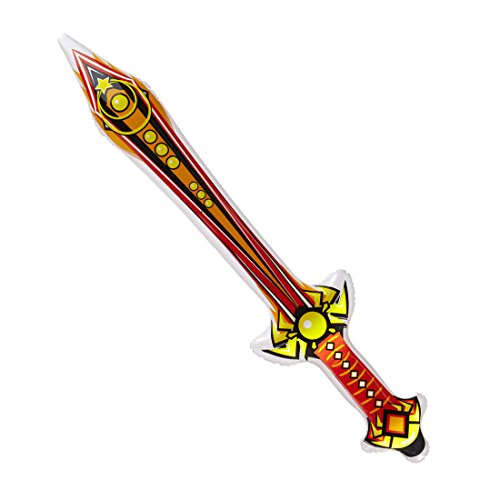 Amakando Ritterschwert Aufblasbares Schwert 70 cm Kurzschwert Säbel aufblasbar He Man Kostüm Accessoire Degen Waffe von Amakando