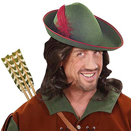 Amakando Robin Hood Hut König der Diebe Federhut Held in Strumpfhosen Spitzhut Bogenschütze Waldhut Försterhut Kappe Filzhut Mittelalter Helden Stoffhut Kopfbedeckung Karneval Kostüm Zubehör Amakando Robin Hood Hut König der Diebe Federhut Held in Strumpfhosen Spitzhut Bogenschütze Waldhut Försterhut Kappe Filzhut Mittelalter Helden Stoffhut Kopfbedeckung Karneval Kostüm Zubehör von Amakando