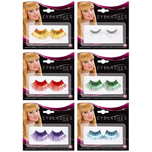 Amakando Selbstklebende Künstliche Wimpern Party Kunstwimpern Silber Lange Falsche Eyelashes Fasching Effekt Wimpernverlängerung Wimpernextensions Makeup Accessoire Karneval Kostüm Zubehör Damen von Amakando