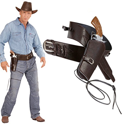 Amakando Sheriff Pistolenhalfter Waffengurt braun Gürtelholster Western Revolver Colt Gangsterkostüm Kostüm Zubehör Karneval Accessoire Amakando Sheriff Pistolenhalfter Waffengurt braun Gürtelholster Western Revolver Colt Gangsterkostüm Kostüm Zubehör Karneval Accessoire von Amakando