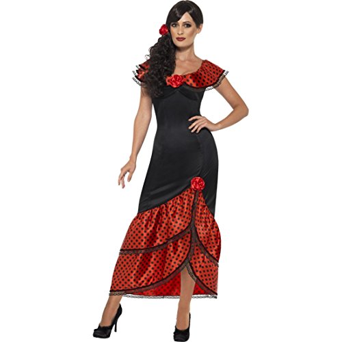 Amakando Spanierin Kostüm Flamencokleid Carmen L 44/46 Spanierinnenkostüm Senorita Outfit Faschingskostüm Frauen Damenkostüm Flamenco von Amakando
