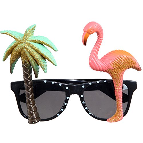 Amakando Spaßbrille Karibik lustige Brille Beachparty Sonnenbrille Mallorca Spaßbrille Strandparty Scherzbrille Südsee Partybrille Hawaii von Amakando