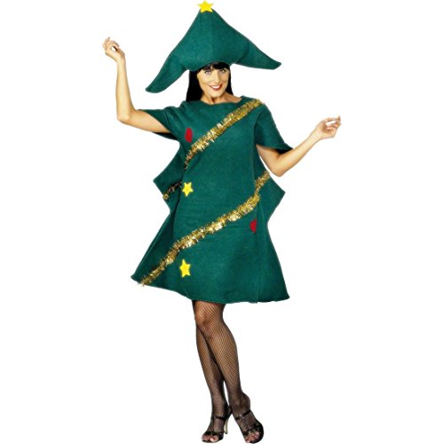 Amakando Tannenbaum Kostüm Weihnachtsbaum Kleid mit Hut Christbaum Weihnachtskostüm Weihnachtsbaumkostüm Tannenbaumkostüm Verkleidung Weihnachten von Amakando