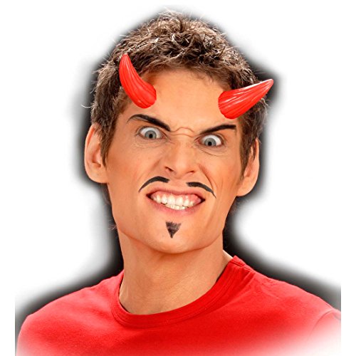 Amakando Teufel Hörner Teufelshörner zum Ankleben Satanshörner Dämon Latexhörner Devil Horns Halloween Kostüm Zubehör von Amakando