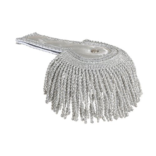 Amakando Uniform Schulterklappen Kapitän Schulterstücken Silber Fransen Schulterstücke Edle Epauletten Karnevalskostüme Accessoires Militär Kostüm Schmuck Offizier Schulter Rangabzeichen Amakando Uniform Schulterklappen Kapitän Schulterstücken Silber Fransen Schulterstücke Edle Epauletten Karnevalskostüme Accessoires Militär Kostüm Schmuck Offizier Schulter Rangabzeichen von Amakando