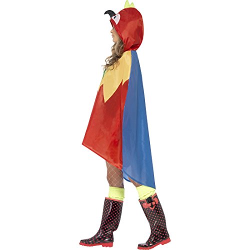 Amakando Vogelkostüm Papageienkostüm Regenponcho Cape Papageien Party Poncho Papagei Kostüm Karnevalskostüme Tier Vogel Tierkostüm Papageikostüm Regencape von Amakando
