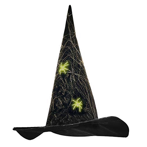 Amakando Zauberhafter Spinnen-Hut für Damen/Schwarz/Zauberhut für Hexen & Magierinnen/Bestens geeignet zu Horror-Party & Walpurgisnacht von Amakando