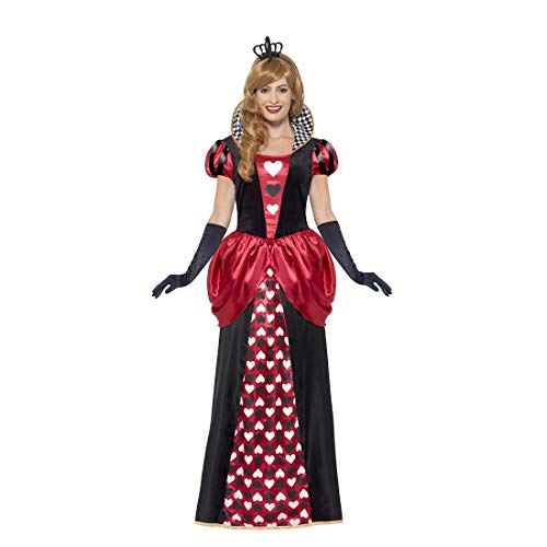 Amakando Zauberhaftes Märchen-Kostüm Herzkönigin/Schwarz-Rot S (34/36) / Herzblatt Outfit Queen of Hearts/EIN Blickfang zu Fasching & Kostümfest von Amakando