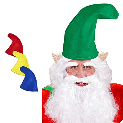 Amakando Zwergenmütze Zipfelmütze Gnom grün Wichtelmütze Elfenmütze Zwergenhut Kobold Kostüm Zubehör Märchenparty von Amakando