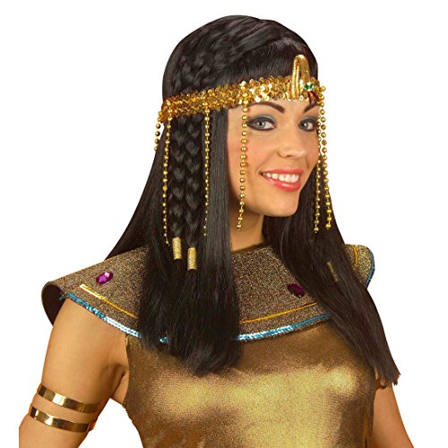 Cleopatra Kopfschmuck Ägypterin Haarschmuck gold Ägyptische Königin Haarkette Fasching Ägypten Göttin Haarkranz Kopfschmuck Römin Griechin Kleopatra Goldschmuck Antike Mottoparty Accessoire Karneval Kostüm Zubehör von Amakando