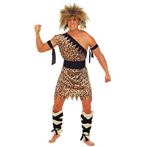 Dschungel Kostüm Tarzan Herrenkostüm M (50) Jungle Dschungelkostüm Fasching Höhlenmensch Faschingskostüm Urmensch Neandertaler Steinzeit Mann Karnevalskostüm Wildnis Mottoparty Verkleidung Karneval von Amakando