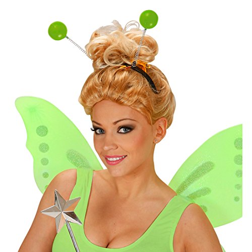 Haarreifen mit Antennen Fühler Fee Elfe Haarschmuck Hexe Kopfschmuck Außerirdischer Karneval Kostüm Zubehör Alien Haarreif von Amakando
