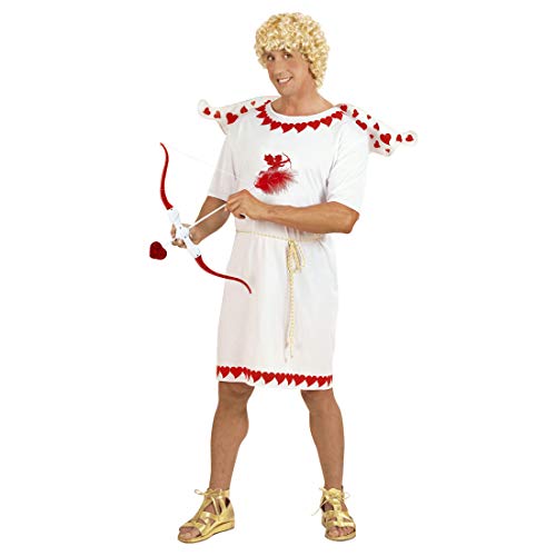 Herren-Kostüm Amor Gott der Liebe/Weiß-Rot in Größe M (50) / Engel-Kostüm Cupido für Männer/Geeignet zu Mottoparty & Themenabend von Amakando