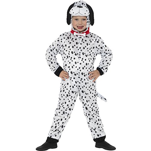 Hundekostüm Kinder - M, 7-9 Jahre, 130-143 cm - Kinderkostüm Hund Tierkostüm Overall Ganzkörperkostüm Kind Ganzkörperanzug Karneval Dalmatiner Kostüm von Amakando
