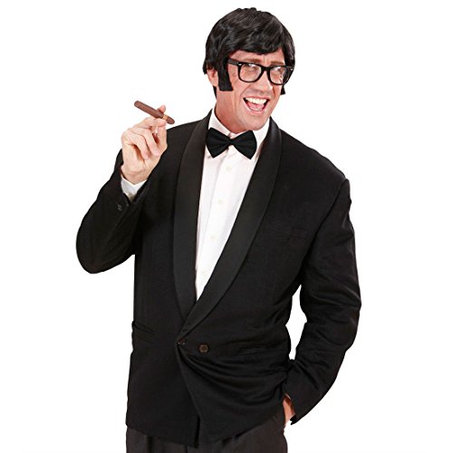 Schwarze Satin Fliege Gentleman Querbinder 20er Jahre Anzugfliege Theater Las Vegas Mafia Fasching Charleston Smokingfliege Anzug Smoking Schleife Gangster Mottoparty Accessoire Karneval Kostüm Zubehör von Amakando