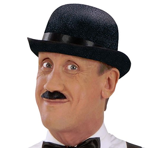 Schwarzer Bowler Melone Hut Bibi Filzhut Reiter Butler Gentleman Gangster Charly Hüte Fasching 20er Jahre Party Karnevalshut Faschingshut Black and White Mottoparty Accessoire Karneval Kostüm Zubehör Schwarzer Bowler Melone Hut Bibi Filzhut Reiter Butler Gentleman Gangster Charly Hüte Fasching 20er Jahre Party Karnevalshut Faschingshut Black and White Mottoparty Accessoire Karneval Kostüm Zubehör von Amakando