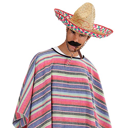 Sombrero Hut Mexikanischer Strohhut mit Farbiger Krempe Mexikaner Kopfbedeckung Mexiko Sommerhut Mexico Tequila Party Mexikanerhut Mariachi Faschingshut Gaucho Sombrero Hut Mexikanischer Strohhut mit Farbiger Krempe Mexikaner Kopfbedeckung Mexiko Sommerhut Mexico Tequila Party Mexikanerhut Mariachi Faschingshut Gaucho von Amakando