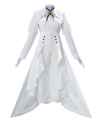 AmanMing Anime Violet Evergarden Cos Eternity and the Auto Memories-Puppe, Cosplay-Kostüm, französisches Kleid, Weiß, Größe XL von AmanMing