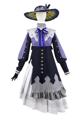 AmanMing Game Project Sekai Bunte Bühne Yoisaki Kanade Cosplay Kostüm Hut Lolita Kleid Outfits Anzug (Lila, XL) von AmanMing