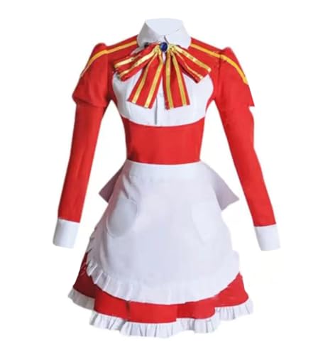 Anime Sword Art Online Shinozaki Rika Cosplay Kostüme Dienstmädchenkleid Halloween Weihnachten Uniform (Rot, L) von AmanMing