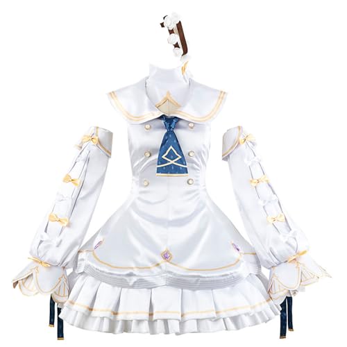 Yurizono Seia Cosplay Kostüm Spiel Blau Archivkleid Anzug Halloween Uniform Anime Kleidung (Weiß, Klein) von AmanMing