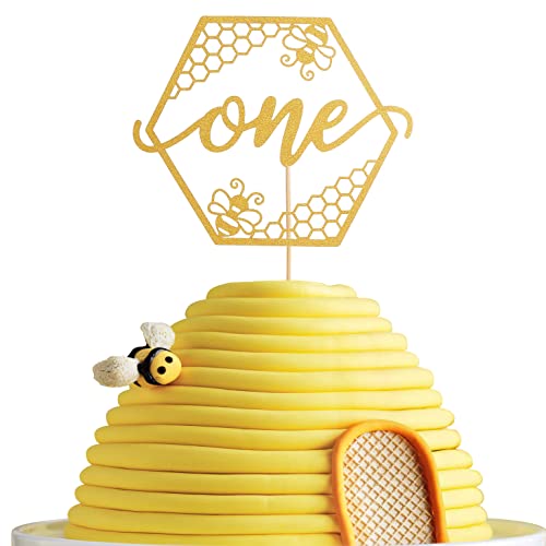Bumble Bee One Cake Topper – Gold Glitter Honeycomb 1st Cake Topper, Boy Girls Bee Honey Thema First Birthday Party Bee Thema Baby Shower Party Dekoration, Fun To Bee One Honeycomb Cake Topper Bumble Bee One Cake Topper – Gold Glitter Honeycomb 1st Cake Topper, Boy Girls Bee Honey Thema First Birthday Party Bee Thema Baby Shower Party Dekoration, Fun To Bee One Honeycomb Cake Topper von AmarYYa