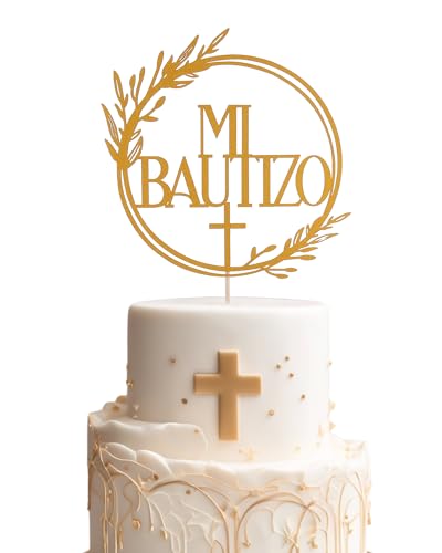 Mi Bautizo Gold Cake Topper - Göttlicher Segen Elegante Kuchendekoration für Feiern, Taufen & Meilensteine Dekoration von AmarYYa