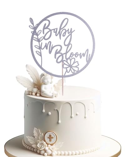 Tortenaufsatz "Baby in Bloom" – Blumenmotiv für Babypartys, Kuchendekoration für Babypartys Tortenaufsatz "Baby in Bloom" – Blumenmotiv für Babypartys, Kuchendekoration für Babypartys von AmarYYa