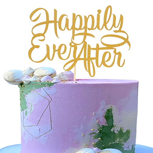 Tortenaufsatz "Happy Ever After", goldfarbener Glitzer, für Hochzeit/Verlobung/Brautparty/Gelübde Renewal/Jubiläumsfeier, Ruhestand, Party-Dekoration, Geburtstagstortenaufsatz Tortenaufsatz "Happy Ever After", goldfarbener Glitzer, für Hochzeit/Verlobung/Brautparty/Gelübde Renewal/Jubiläumsfeier, Ruhestand, Party-Dekoration, Geburtstagstortenaufsatz von AmarYYa