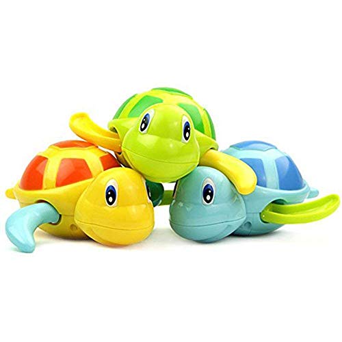 3 Stück Badezimmer Schildkröte Spielzeug, Baby Tier Schwimmendes Spielzeug, Baby Tier Wasserspielzeug, Baby Bade Schildkröte Spielzeug, Geeignet für Jungen oder Mädchen, Badewannen und Schwimmbäder von Amasawa