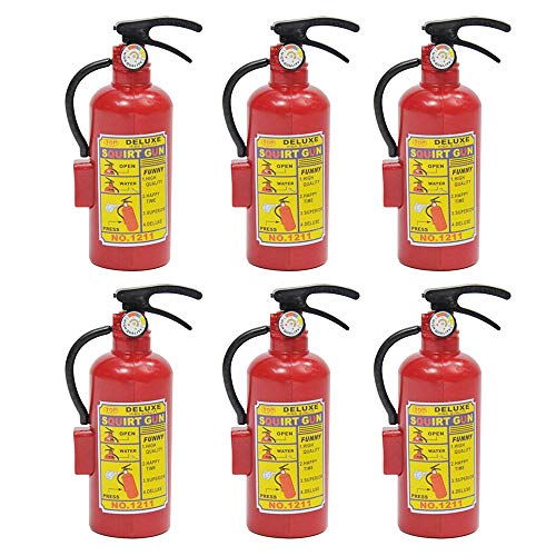 6 Stück Feuerlöscher Wasserpistole, Feuerlöscher Spielzeug, Mini Spray Kinder im Freien Wasser Strand Spielzeug für Kinder Geschenke von Amasawa