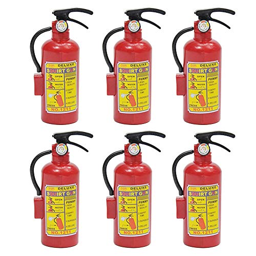 Amasawa 6 Stück Feuerlöscher Wasserpistole, Feuerlöscher Spielzeug, Mini Spray Kinder im Freien Wasser Strand Spielzeug für Kinder Geschenke von Amasawa