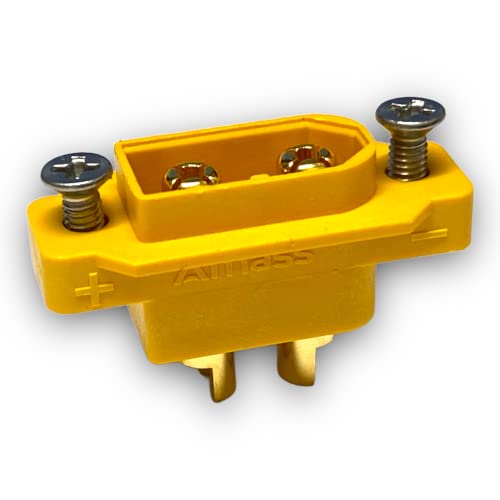 1x Stück Premium XT60 XT60E XT60E-M Einbaustecker mit Innensechskantschrauben Montage Copter Drohne Goldstecker Stecker Lipo Akku Mr. Stecker Modellbau® von AMASS
