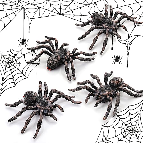 Amaxiu Halloween Streich Spinnenfiguren, 4 Stück Riesige Realistische Spinnen Action Modelle Kunststoff Tier Fake lebensechte gruselige für Halloween Requisiten Veranda Spukhaus Partyzubehör Amaxiu Halloween Streich Spinnenfiguren, 4 Stück Riesige Realistische Spinnen Action Modelle Kunststoff Tier Fake lebensechte gruselige für Halloween Requisiten Veranda Spukhaus Partyzubehör von Amaxiu