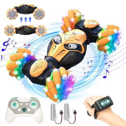 AmazeFun Ferngesteuertes Auto RC Stunt Car mit Handsteuerung, 2,4G 4WD 360° Drehung Off-Road Auto, Drift Car mit Musik und LED-Lichter Geschenk für Kinder ab 6 7 8 9 10 12+Jahre Jungen Mädchen AmazeFun Ferngesteuertes Auto RC Stunt Car mit Handsteuerung, 2,4G 4WD 360° Drehung Off-Road Auto, Drift Car mit Musik und LED-Lichter Geschenk für Kinder ab 6 7 8 9 10 12+Jahre Jungen Mädchen von AmazeFun