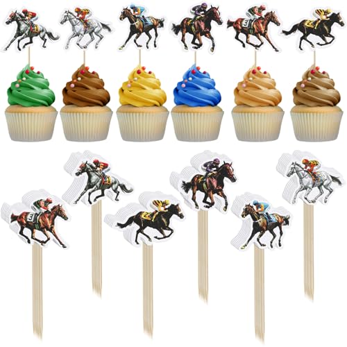 AmazingSpark Cupcake-Topper mit Pferd, 48 Stück, Pferd, Cupcake-Picks, Pferde-Partyzubehör für Pferderennen, Party, Reitsport, Motto-Party, Geburtstag, Hochzeit, Dekorationen AmazingSpark Cupcake-Topper mit Pferd, 48 Stück, Pferd, Cupcake-Picks, Pferde-Partyzubehör für Pferderennen, Party, Reitsport, Motto-Party, Geburtstag, Hochzeit, Dekorationen von AmazingSpark