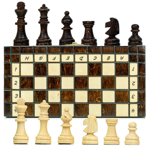 Schach Schachspiel Set klappbares Schachbrett mit Schachfiguren aus Holz 21 cm - Chess Board Spiel für Kinder und Erwachsene Reiseschach hochwertig und edel Holzschach Traditionell Schach Schachspiel Set klappbares Schachbrett mit Schachfiguren aus Holz 21 cm - Chess Board Spiel für Kinder und Erwachsene Reiseschach hochwertig und edel Holzschach Traditionell von Amazinggirl