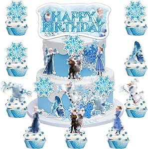 10 Stück Schneeflocke Tortendeko, Princess Happy Birthday Kuchen Deko Cake Toppers Geburtstag Tortendeko Geburtstagstorte Topper Deko Geburtstagsfeier Party Mädchen Jungen Kinder 10 Stück Schneeflocke Tortendeko, Princess Happy Birthday Kuchen Deko Cake Toppers Geburtstag Tortendeko Geburtstagstorte Topper Deko Geburtstagsfeier Party Mädchen Jungen Kinder von Amazluck