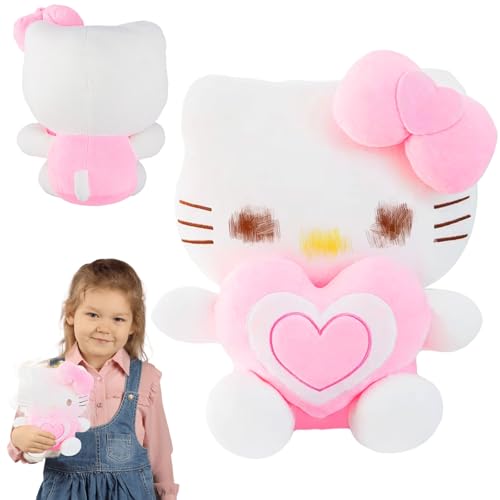 Kuscheltier, Plush Plüschtier Kuscheltier Stofftier Kitty Plüschtier Cat Cartoon Plüschtier Kuscheltier Stofftier Gefüllte Plüschpuppe Mädchen Kinder Geburtstaggeschenke Geschenk Party Supplies von Amazluck