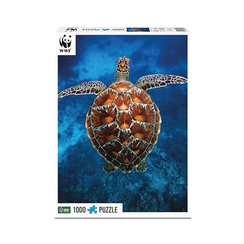 Ambassador 7230026 Meeresschildkröte, 1000 Teile Puzzle für Erwaschene und Kinder ab 10 Jahren, WWF Tierpuzzle, Schildkröte von Ambassador