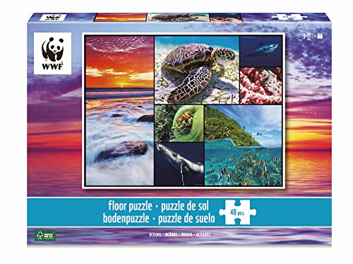 Ambassador 7230481 Bodenpuzzle Ozean, 48 Teile Puzzle für Kinder ab 3 Jahren, WWF von Ambassador