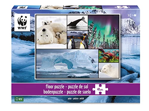 Ambassador 7230482 Bodenpuzzle Polartiere, 48 Teile Puzzle für Kinder ab 3 Jahren, WWF von Ambassador