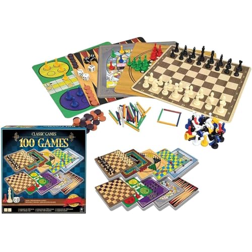 Ambassador - Klassische Brettspiele Set: Schach, Dame und Backgammon - Perfekt für Familie und Freunde - Zeitloser Spielspaß ab 6 Jahren für 2-8 Spieler Ambassador - Klassische Brettspiele Set: Schach, Dame und Backgammon - Perfekt für Familie und Freunde - Zeitloser Spielspaß ab 6 Jahren für 2-8 Spieler von Ambassador