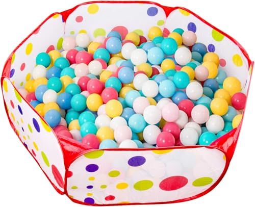 Baby Bällebad, Φ120CM Faltbar Bällepool Pop Up Zelt Kinderspielzelt mit Aufbewahrungsbeutel für Bällebäder Babybälle, 3+ Monate Baby Kinder (Bälle Nicht Inbegriffen) von Ambesty