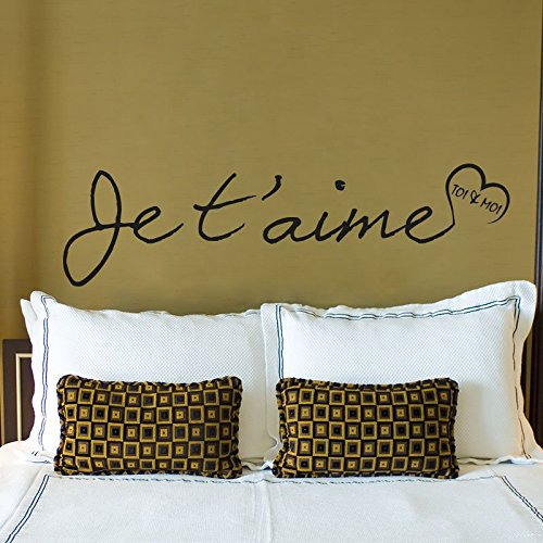 Ambiance-Live Wandtattoo Je t 'Aime' rot 15x55cm von Ambiance-Live