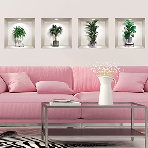 3D-Aufkleber, selbstklebend, 3D-Effekt, Wandtattoo, für Zimmerpflanzen, Erwachsene, Wandaufkleber, 3D-Deko, Wohnzimmer, Wandaufkleber, Trompe, Auge, 60 x 60 cm 3D-Aufkleber, selbstklebend, 3D-Effekt, Wandtattoo, für Zimmerpflanzen, Erwachsene, Wandaufkleber, 3D-Deko, Wohnzimmer, Wandaufkleber, Trompe, Auge, 60 x 60 cm von Ambiance Sticker