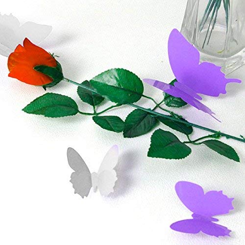 3D-Aufkleber – Packung mit 12 Schmetterlingen in Violett und 12 weißen Schmetterlingen von Ambiance Sticker